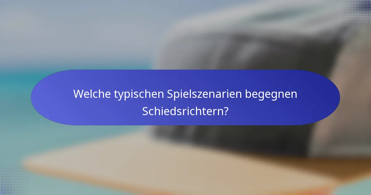 Welche typischen Spielszenarien begegnen Schiedsrichtern?